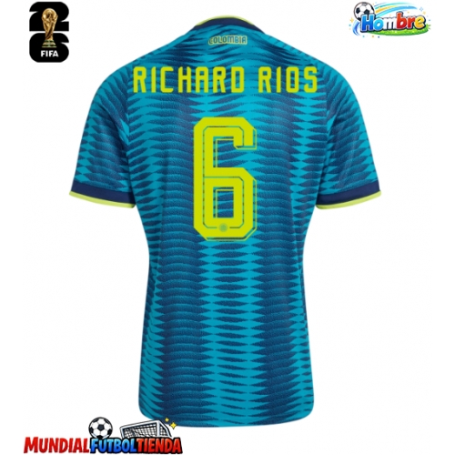 Camiseta Colombia Richard Rios #6 Segunda Equipación Replica Mundial 2026 mangas cortas
